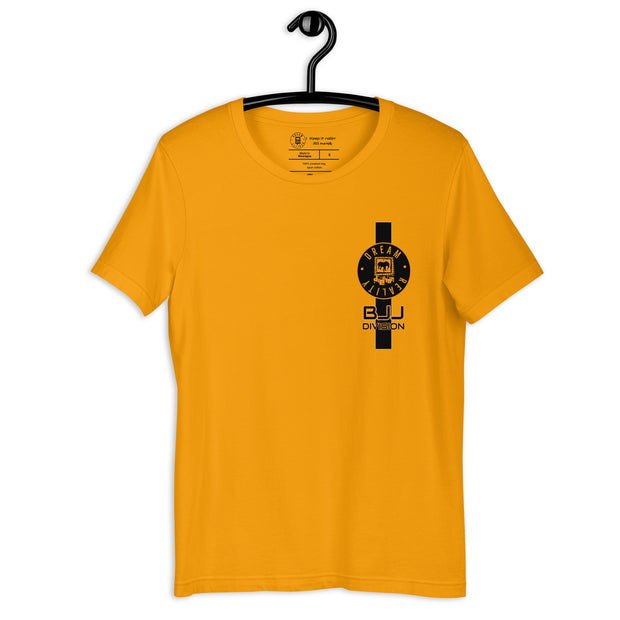 BJJ Division Crazy Orange Badge Mens t-shirt