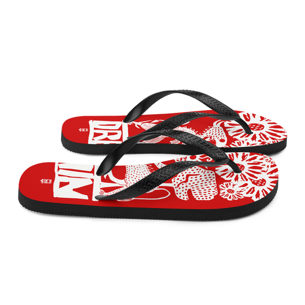 Red Demon Fight Flip-Flops