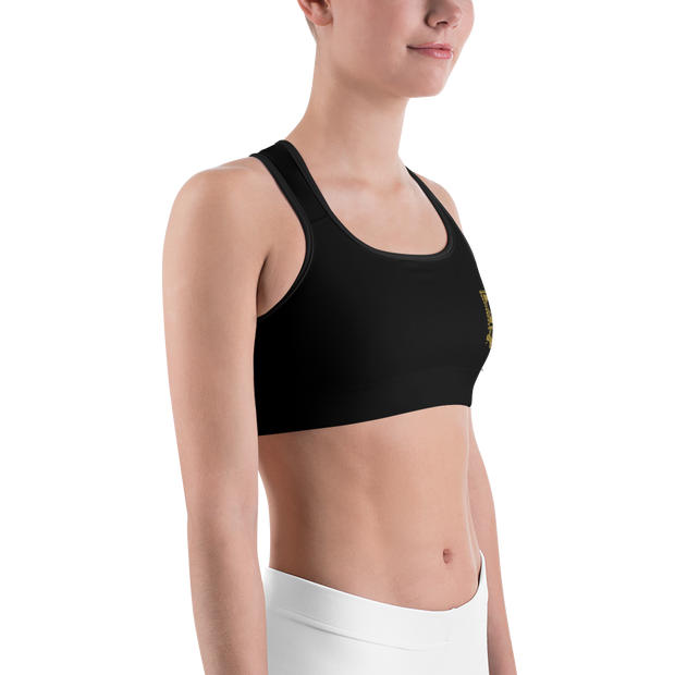 Golden Logo Gals Sports bra