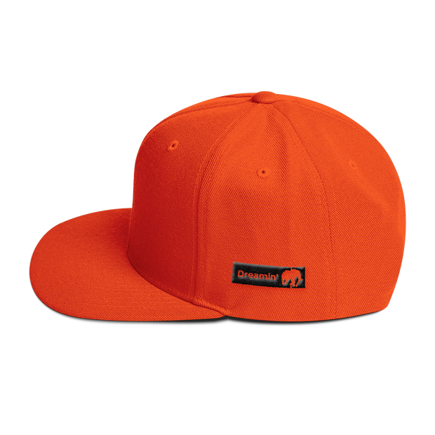Nathan's preferred 3D puff cap  - Orange Snapback