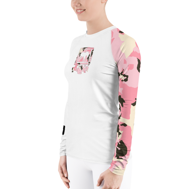 Pink Camo Logo Gals  Rash Guard