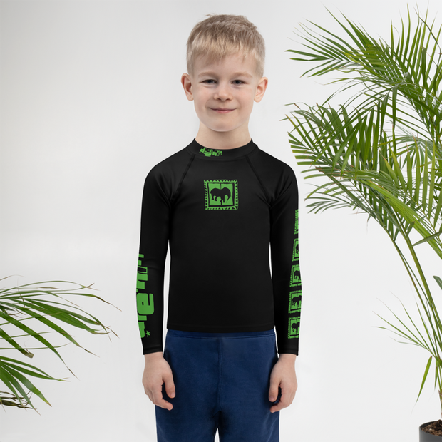 Acid Green Kids Rash Guard