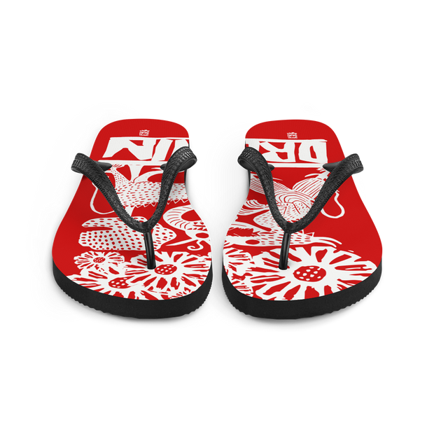 Red Demon Fight Flip-Flops