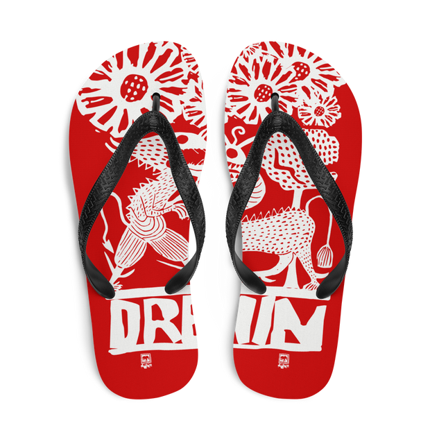 Red Demon Fight Flip-Flops