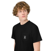 Da Badge garment-dyed pocket mens t-shirt