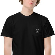 Da Badge garment-dyed pocket mens t-shirt