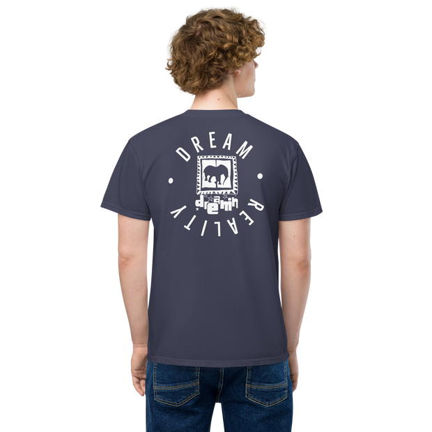Da Badge garment-dyed pocket mens t-shirt