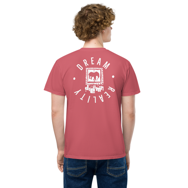 Da Badge garment-dyed pocket mens t-shirt