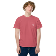 Da Badge garment-dyed pocket mens t-shirt
